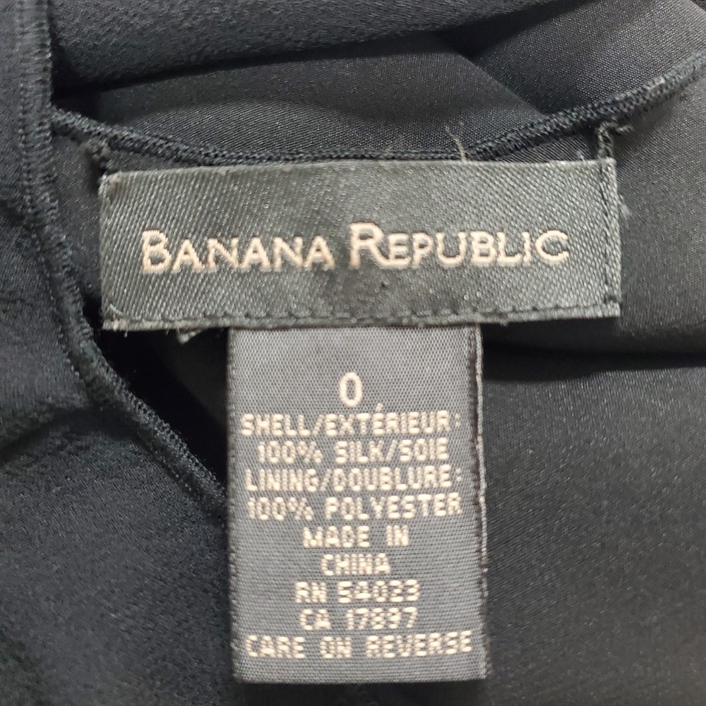 Banana Republic Black Silk Midi Dress 0 Cowl Neck 90s Minimalist Bias Cut Slip - Picture 4 of 11